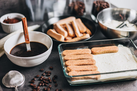 Tiramisu met hazelnoot of pistache aroma